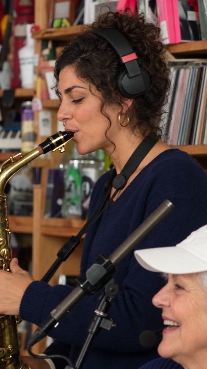 Sax solo shot with our AI cast